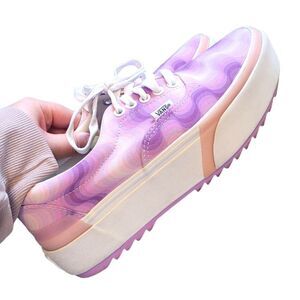 Vans Women's Purple Platform Era Stacked Gradient Sneakers Size US 8.5